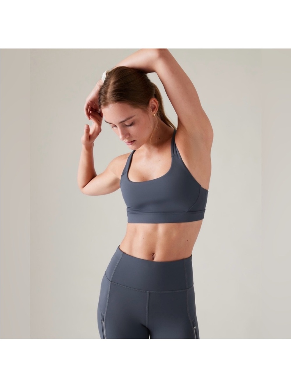 Athleta Train Free Bra A-C in Granite Blue size M Medium